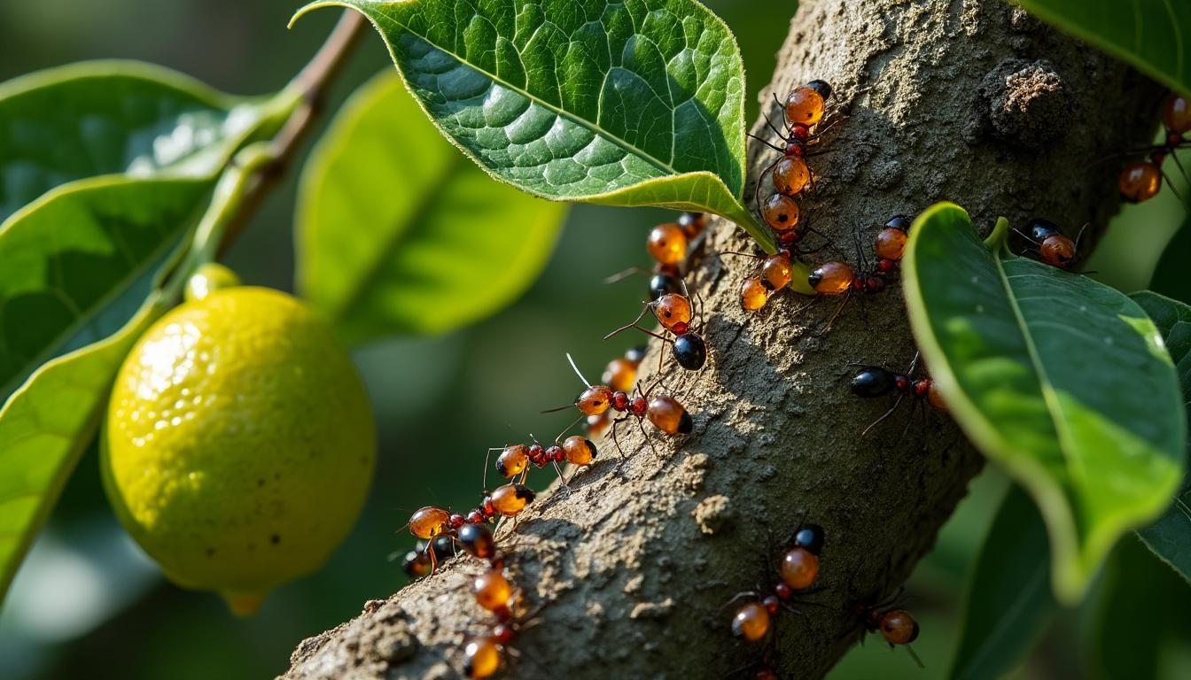 Invasion de fourmis sur votre citronnier : causes et solutions efficaces pour les repousser 2 découvrez les causes de l'invasion de fourmis sur votre citronnier et apprenez des solutions efficaces pour les repousser et protéger votre arbre.