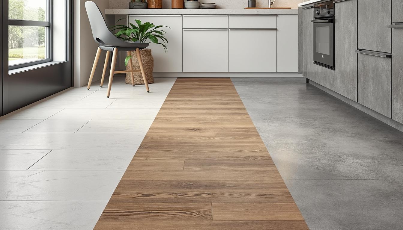 Revêtement de sol pour cuisine : choisir entre carrelage, vinyle ou béton ? 2 découvrez comment choisir le revêtement de sol idéal pour votre cuisine : carrelage, vinyle ou béton. avantages, conseils et astuces pour un sol durable et esthétique.