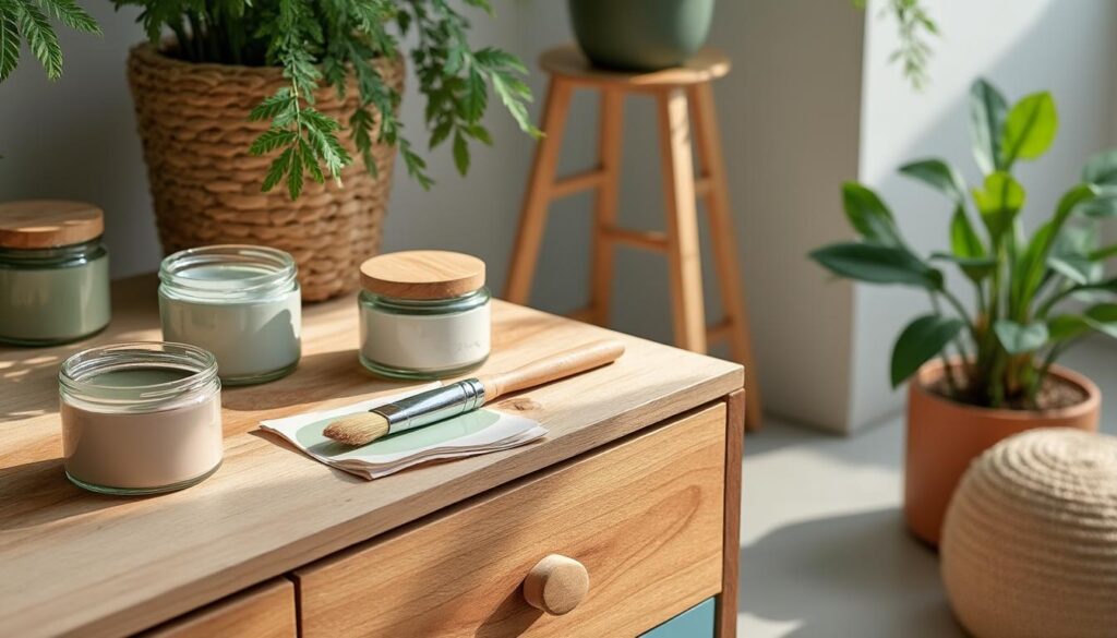 découvrez des idées de couleurs pour repeindre vos meubles en bois en utilisant des peintures naturelles et des finitions faibles en cov, pour un intérieur sain et écologique.