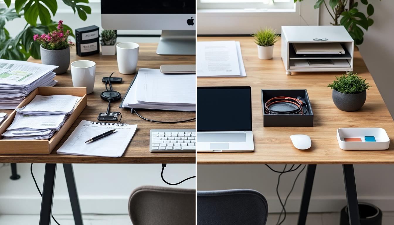 découvrez des astuces ingénieuses pour organiser votre bureau efficacement et augmenter votre productivité au quotidien. optimisez votre espace de travail dès maintenant !