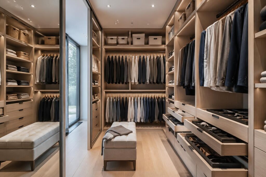 découvrez nos conseils pratiques pour aménager un dressing optimisé, maximisant à la fois l'espace disponible et l'organisation de vos vêtements et accessoires.