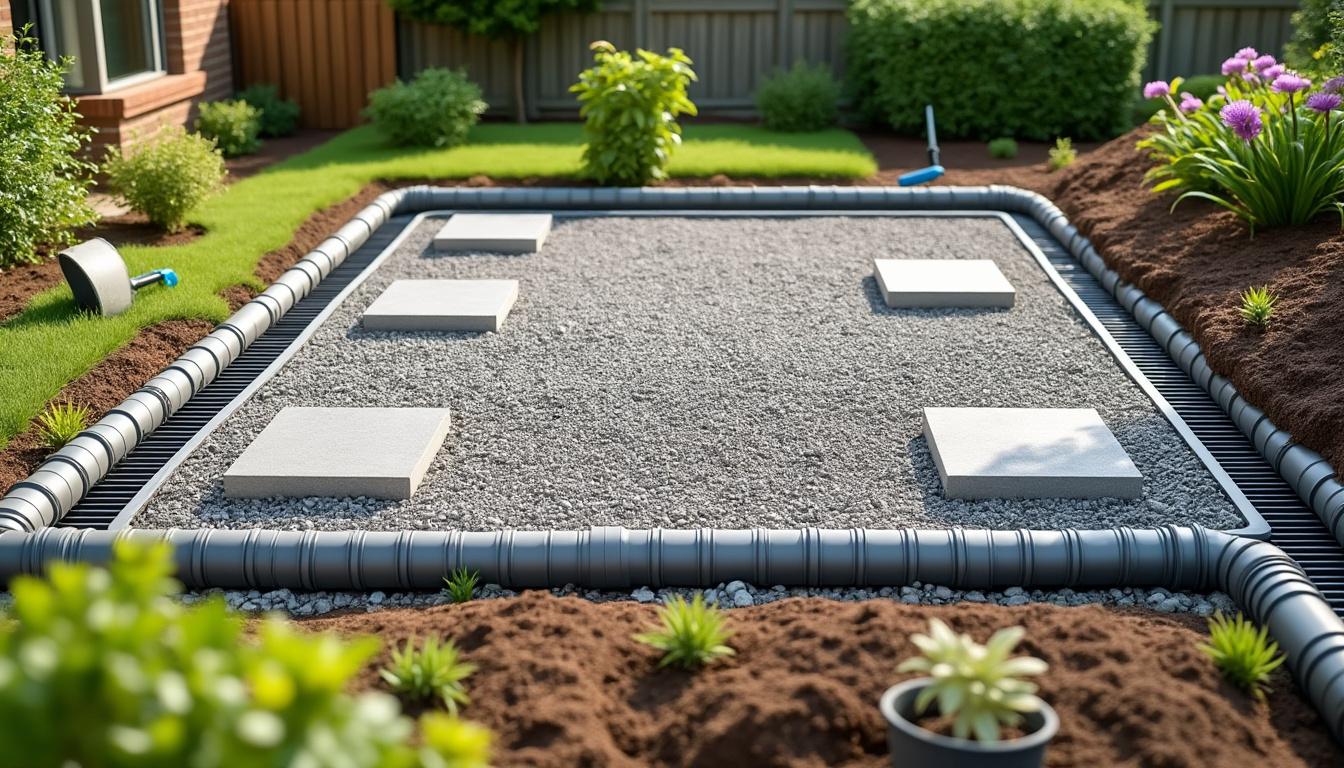 découvrez comment choisir la meilleure base pour installer un abri de jardin en métal : sol drainant, plots ou dalle, selon la configuration de votre terrain.